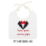 For Boy and Girl Babies ,100% Cotton and Waterproof Apron.