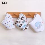 3 Pieces / Group Of Cotton Babador Bandana For Newborn Babies