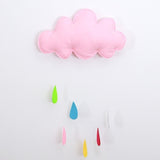 Decorating Pillows With Clouds Rain and Moon Pattern for Baby Room