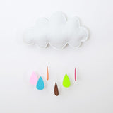 Decorating Pillows With Clouds Rain and Moon Pattern for Baby Room