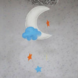 Decorating Pillows With Clouds Rain and Moon Pattern for Baby Room