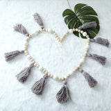 1.5M INS Scandinavian Style Macaroon Wood Bead Hanging Tassel