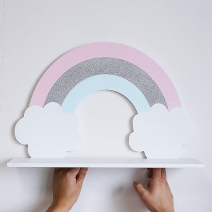 Nordic Style Rainbow Wall Shelf Modern Shelf Children's Room Decoration