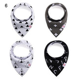 4pcs/set Reusable Washable Cotton Baby Bibs Burp Cloth Baby Bibs Cotton Adjustable Baby Meal Bib Infant Bibs