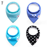 4pcs/set Reusable Washable Cotton Baby Bibs Burp Cloth Baby Bibs Cotton Adjustable Baby Meal Bib Infant Bibs
