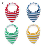 4pcs/set Reusable Washable Cotton Baby Bibs Burp Cloth Baby Bibs Cotton Adjustable Baby Meal Bib Infant Bibs